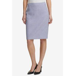 DKNY Women's Tweed Pencil Skirt Blue 2 NWT! $99